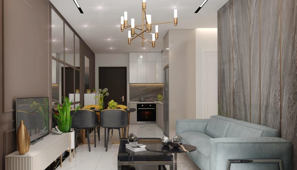 phối cảnh nội thất Vinhomes Hóc Môn