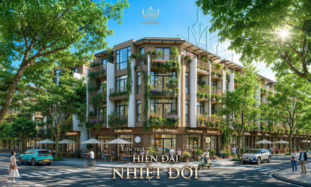 kiến trúc nhà phố vin hóc môn
