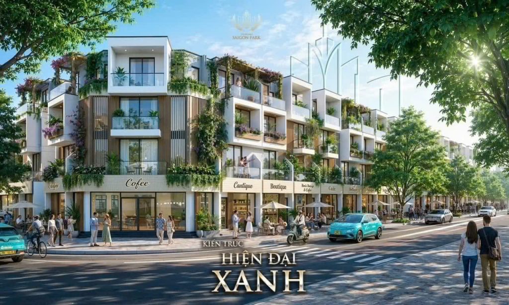 kiến trúc nhà phố vinhomes hóc môn
