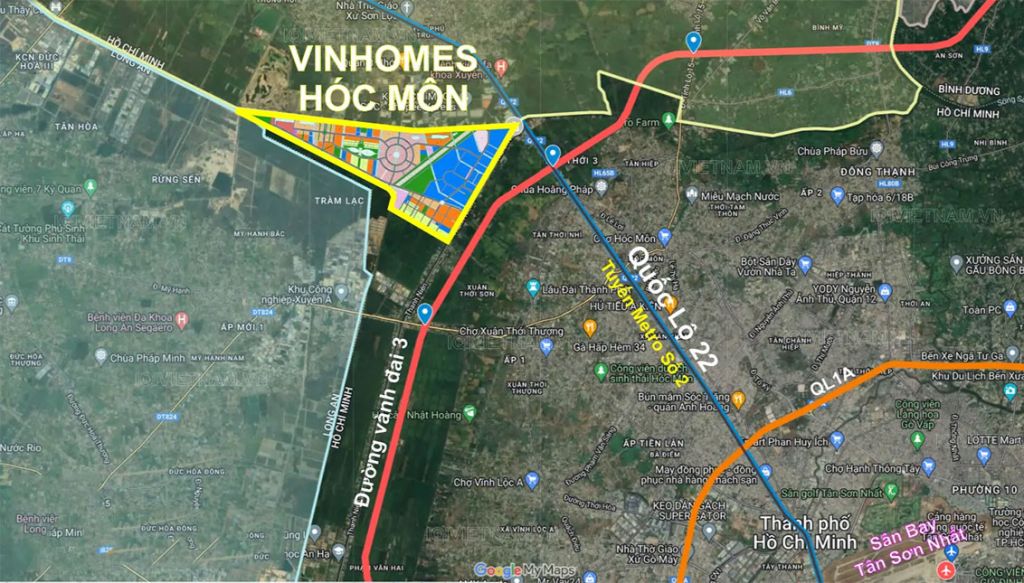 tiềm năng từ vị trí vinhomes hóc môn