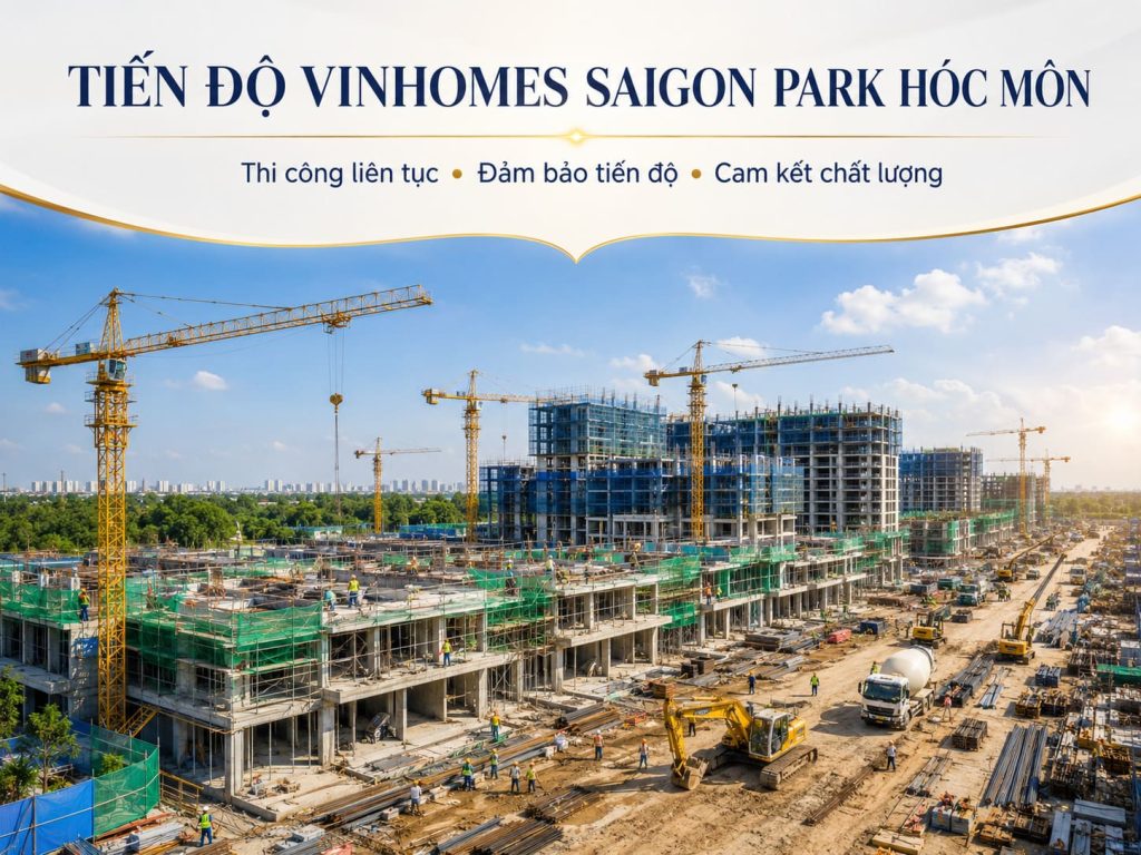 tiến độ vinhome hóc môn