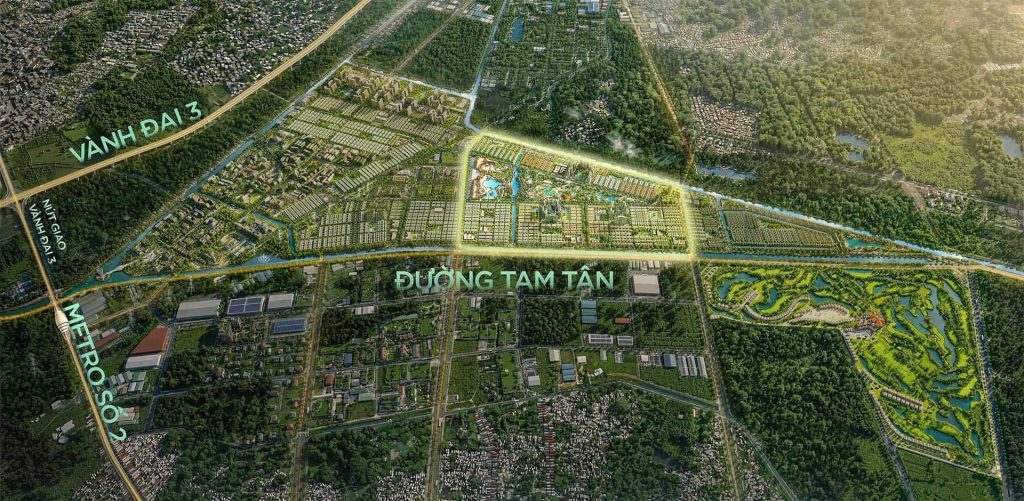 vị trí laguna park trong vinhomes hóc môn