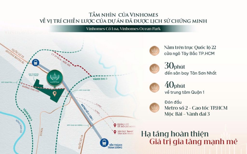 vị trí Vinhomes Hóc Môn
