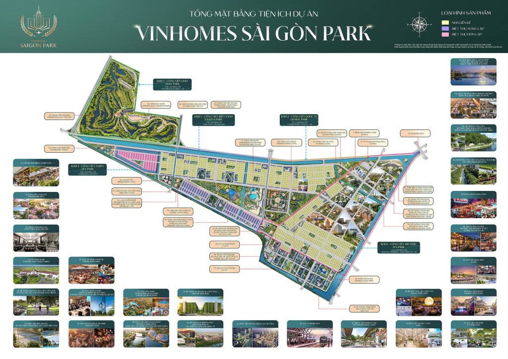 mặt bằng quy hoạch tiện ích vinhomes hóc môn