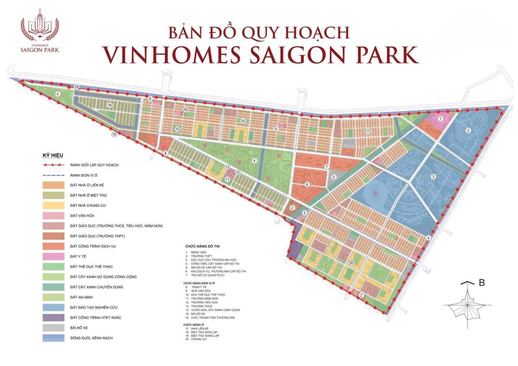 bản đồ quy hoạch vinhomes saigon park hóc môn