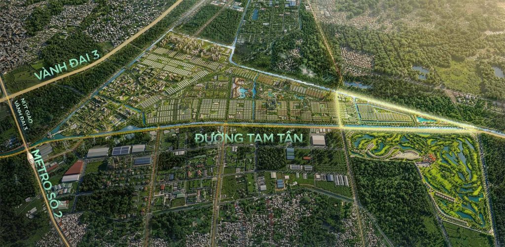 vị trí Phân Khu Zen Park trong vinhomes hóc môn
